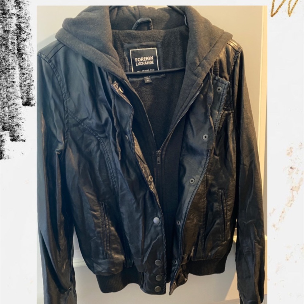 Faux leather jacket